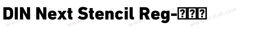 DIN Next Stencil Reg字体转换